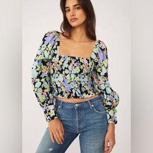 Free People smocked top size S
